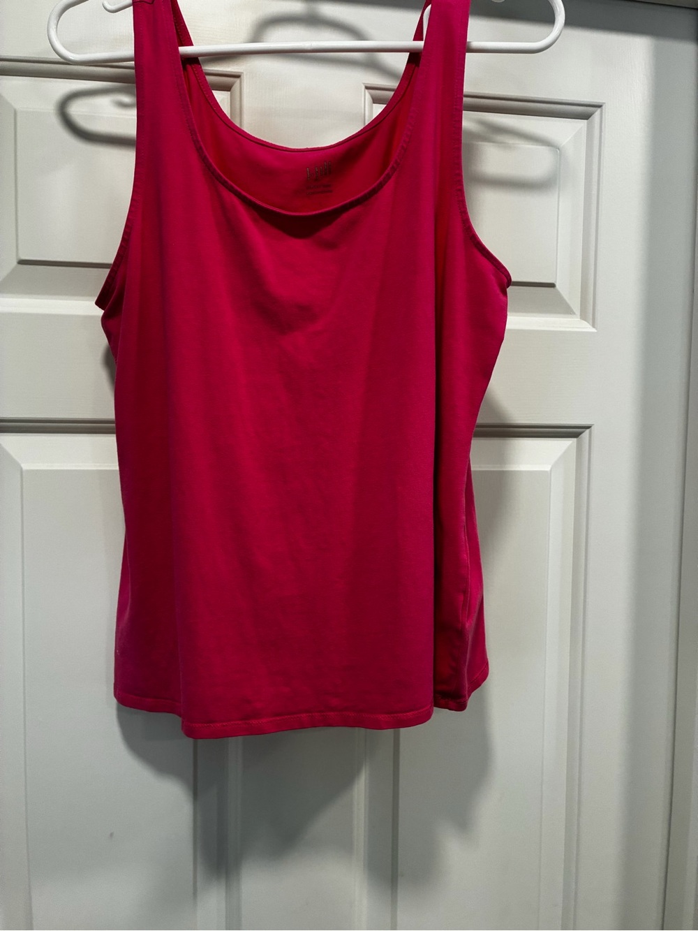 J Jill Women's Bright Pink Scoop Neck Tank Top